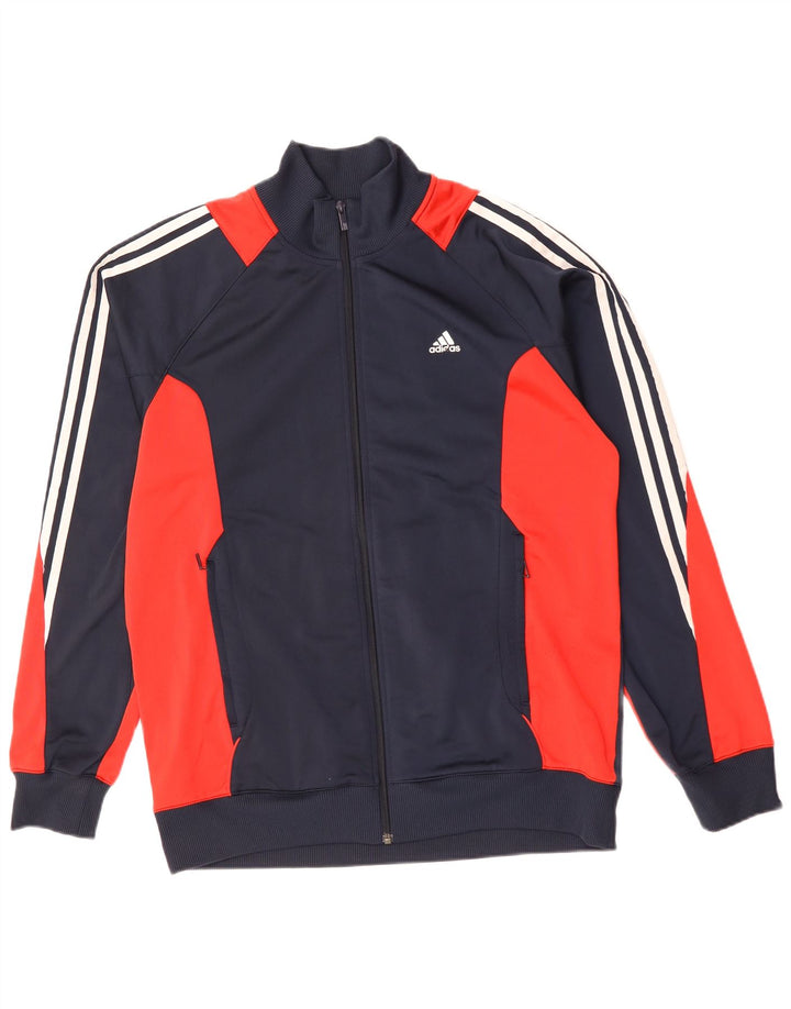 Adidas Mens Tracksuit Top Jacket UK 42/44 Grande Azul Marinho Poliéster