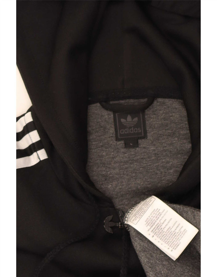 Adidas Mens Hoodie Jumper Grande Poliéster Preto