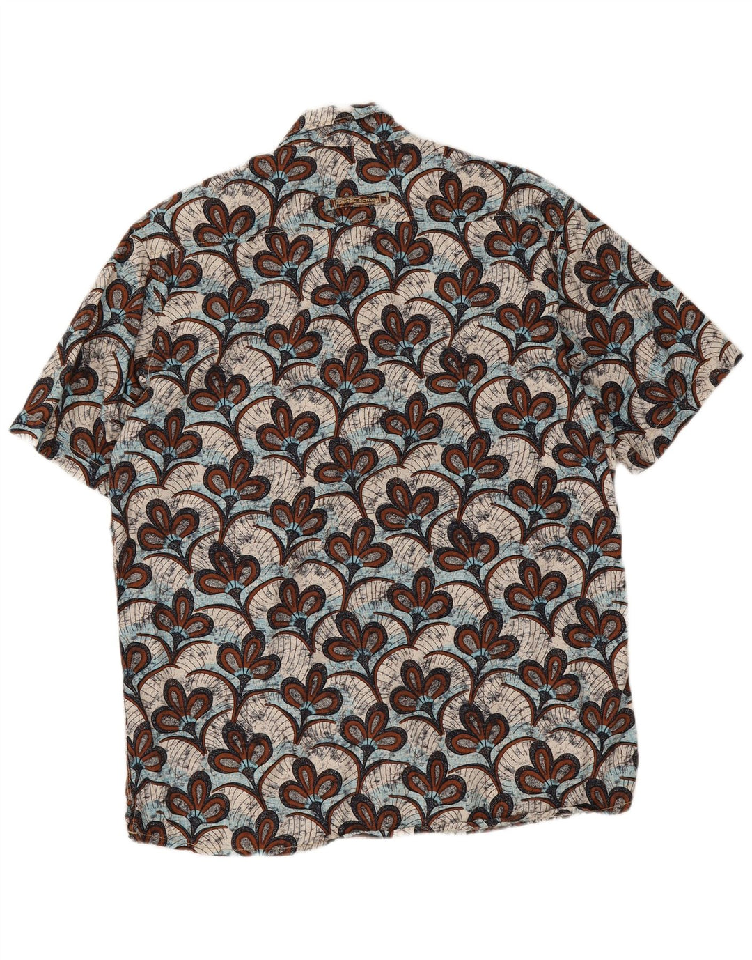 Camisa masculina Camel Active manga curta regular fit grande floral multicolorida