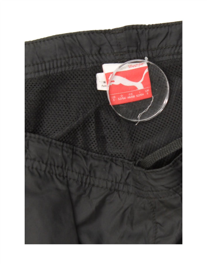 Calça de treino masculina PUMA grande nylon preto