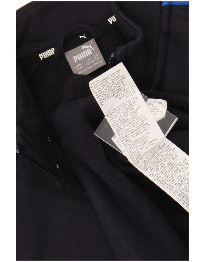 Jaqueta PUMA Meninos Treino Top 13-14 Anos Azul Marinho Algodão