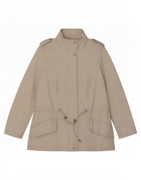 Zara Womens Military Jacket UK 12 Medium Beige