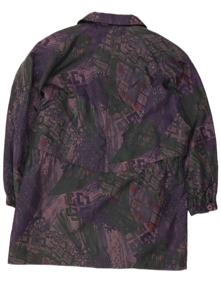Casaco corta-vento feminino vintage EU 38 médio multicolorido geométrico
