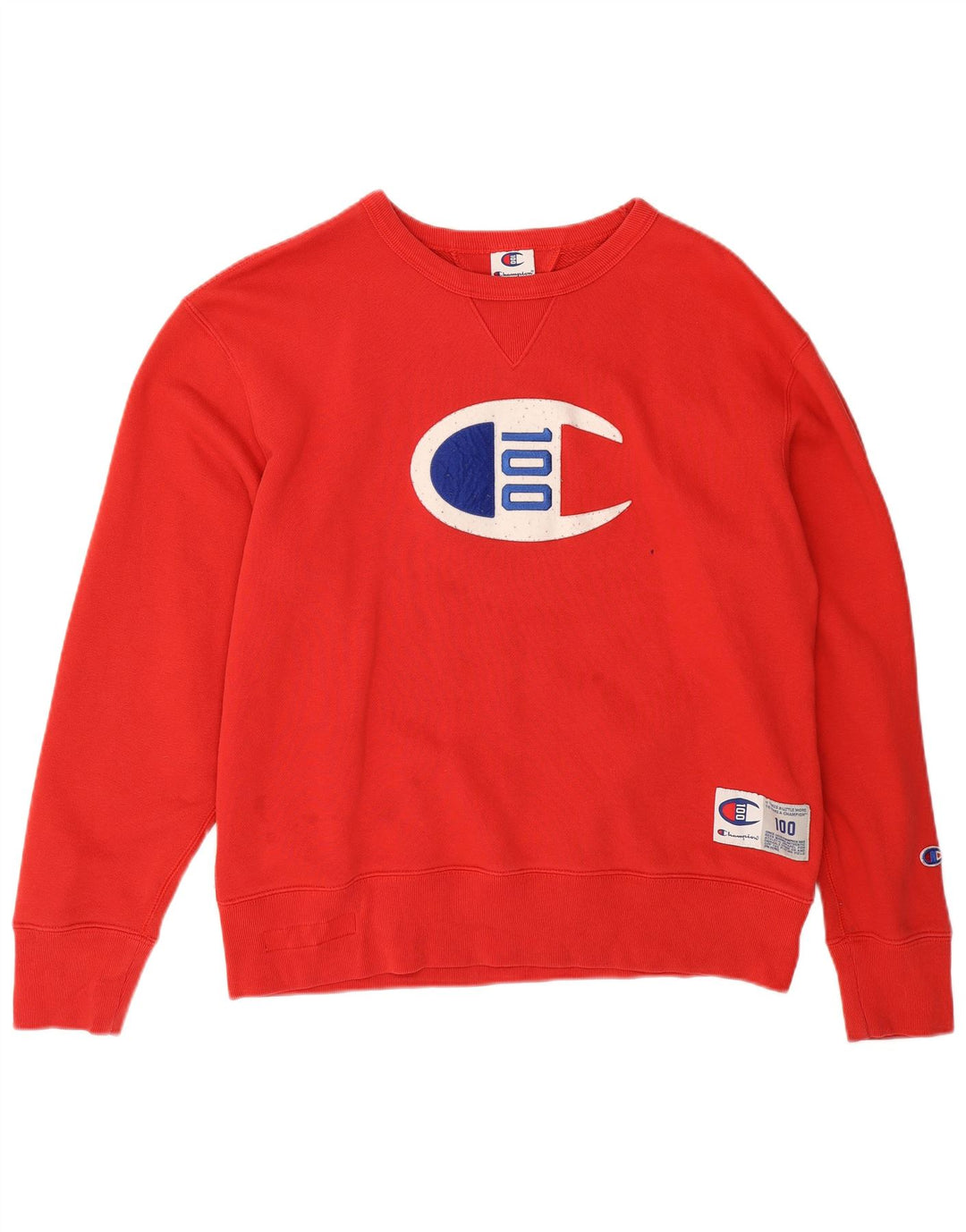 Champion moletom gráfico masculino jumper grande algodão vermelho
