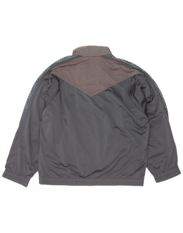 Diadora Mens Graphic Tracksuit Top Jacket UK 40 Medium Grey Colourblock