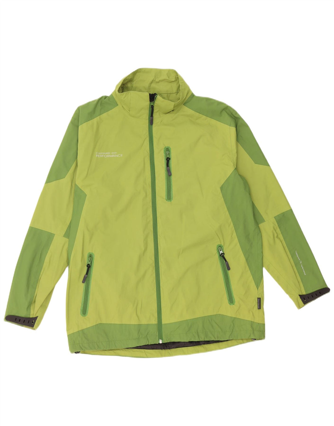 Jaqueta de chuva masculina da guarda costeira Reino Unido 40 grande colorblock verde nylon