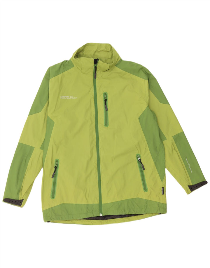Jaqueta de chuva masculina da guarda costeira Reino Unido 40 grande colorblock verde nylon