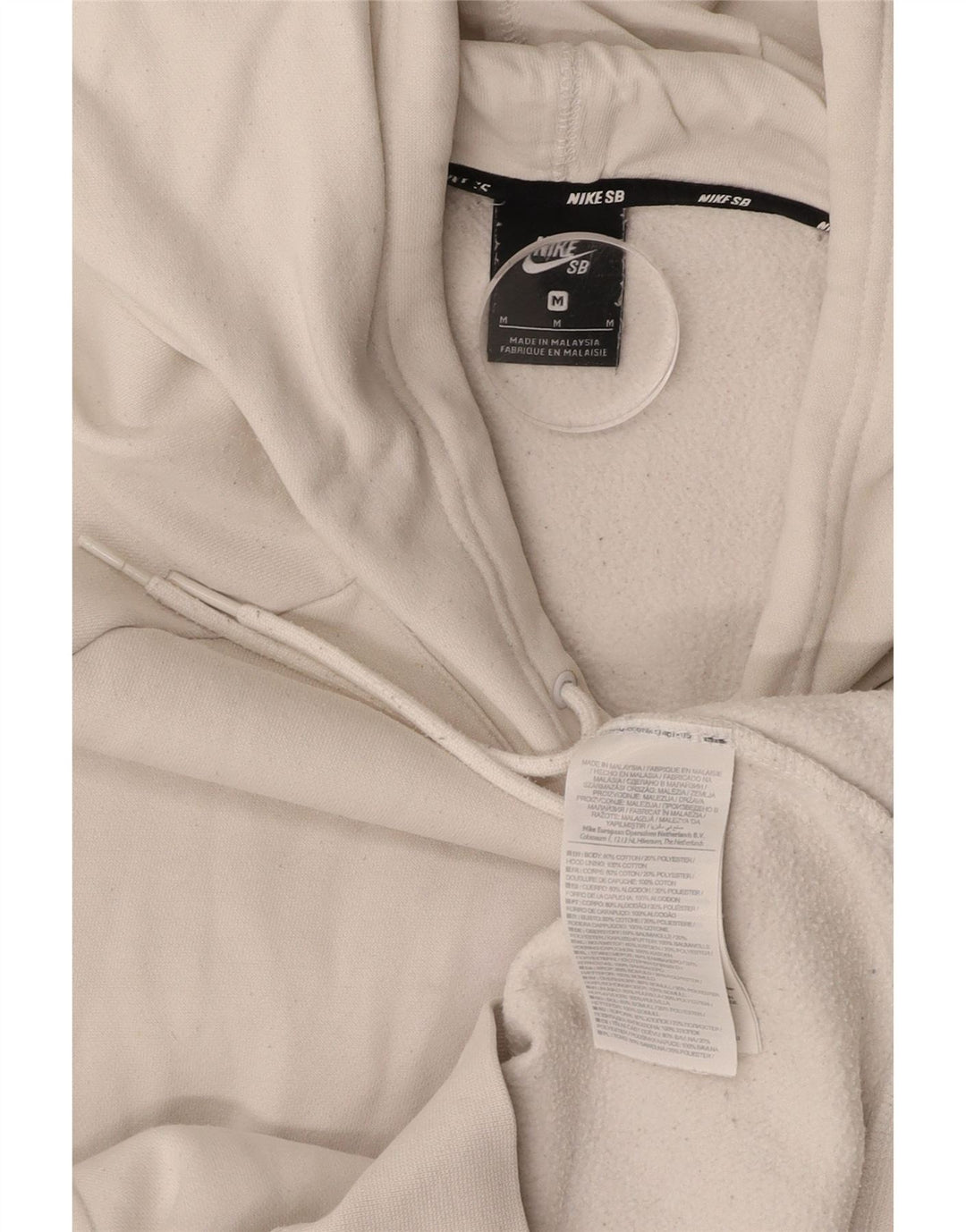 NIKE Mens Graphic Hoodie Jumper Médio Algodão Branco