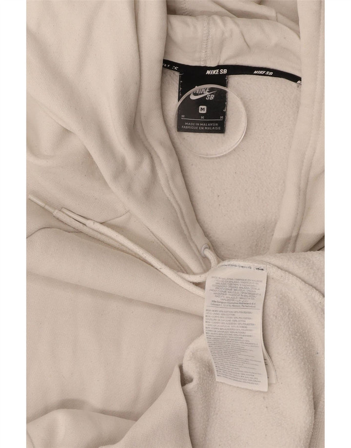 NIKE Mens Graphic Hoodie Jumper Médio Algodão Branco