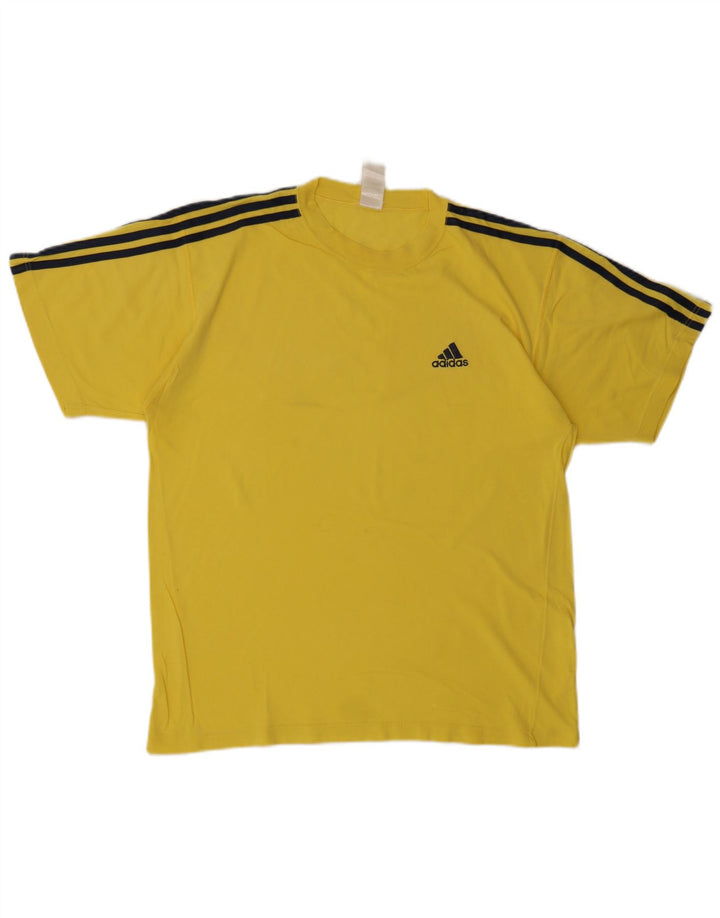 Adidas Mens Camiseta Top Médio Amarelo