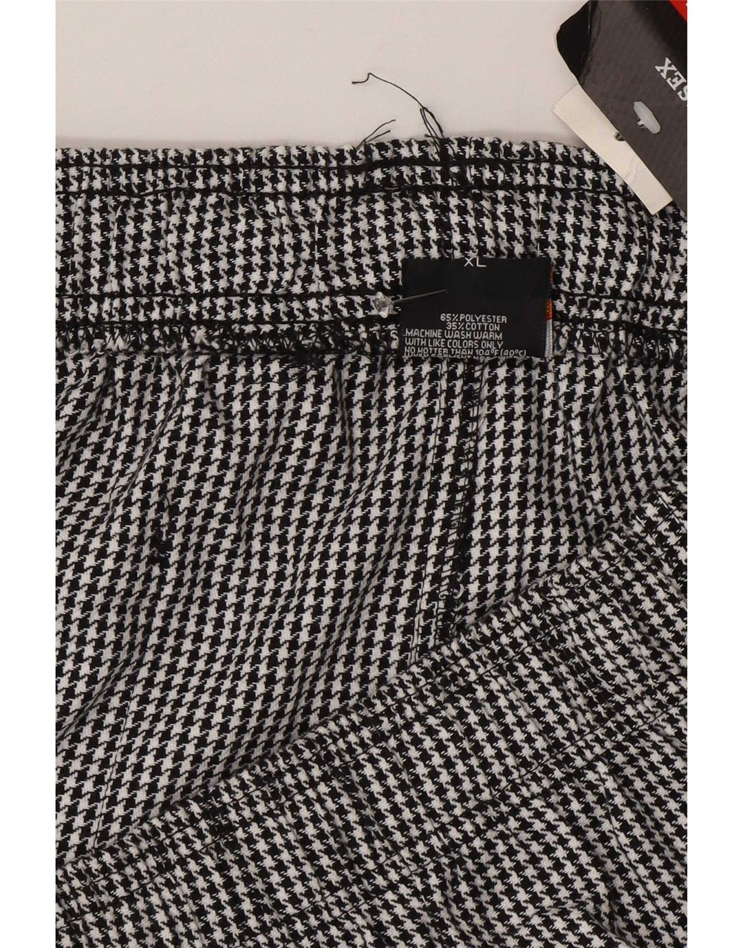 Calças cargo masculinas Dickies XL W38 L32 poliéster preto Houndstooth
