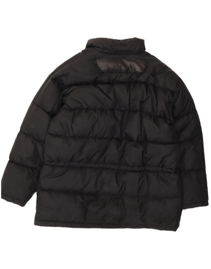 Jaqueta acolchoada masculina Lee UK 40 grande poliéster preto
