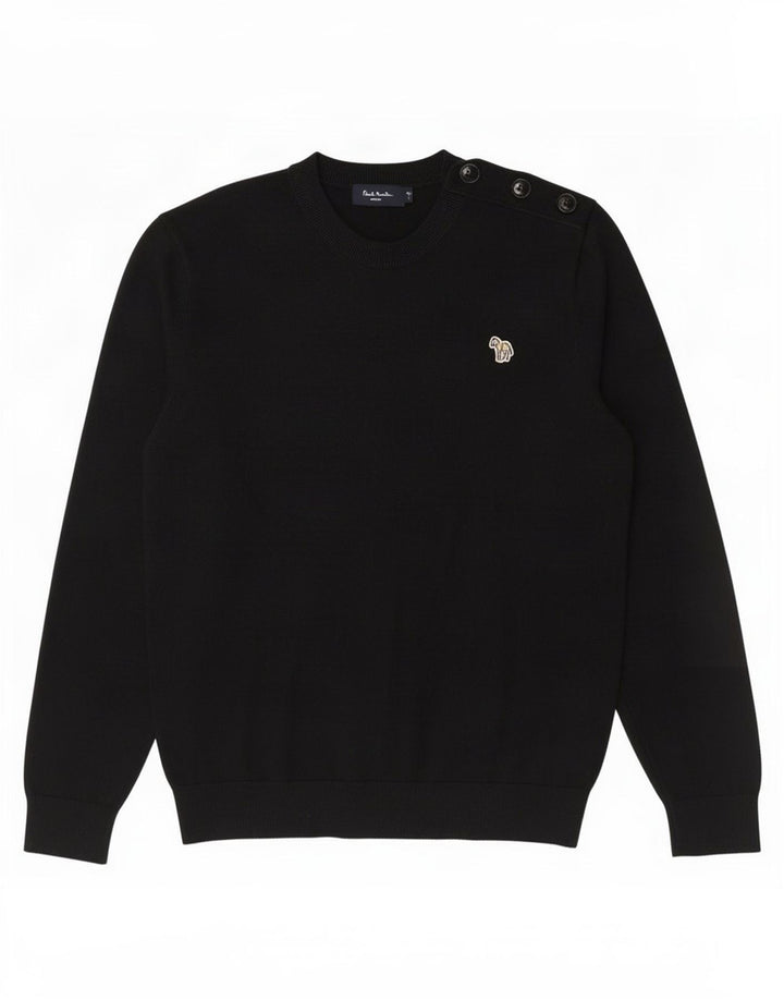 Suéter masculino Paul Smith com gola redonda, grande algodão preto