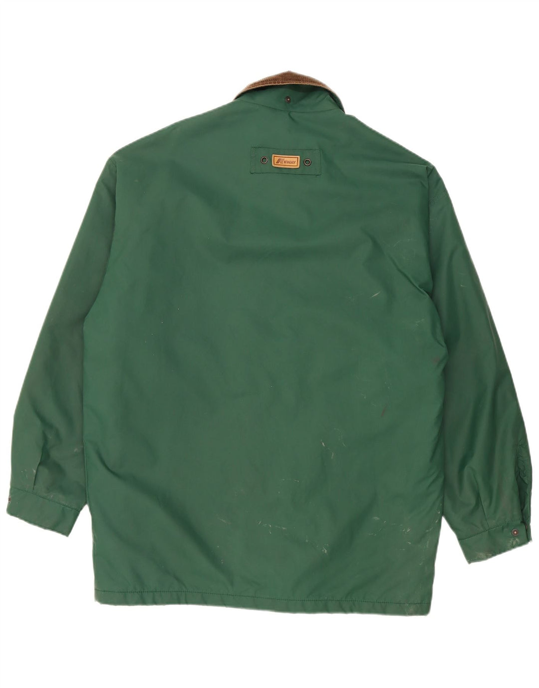 Jaqueta de chuva masculina K-Way Loose Fit UK 36 pequena poliamida verde
