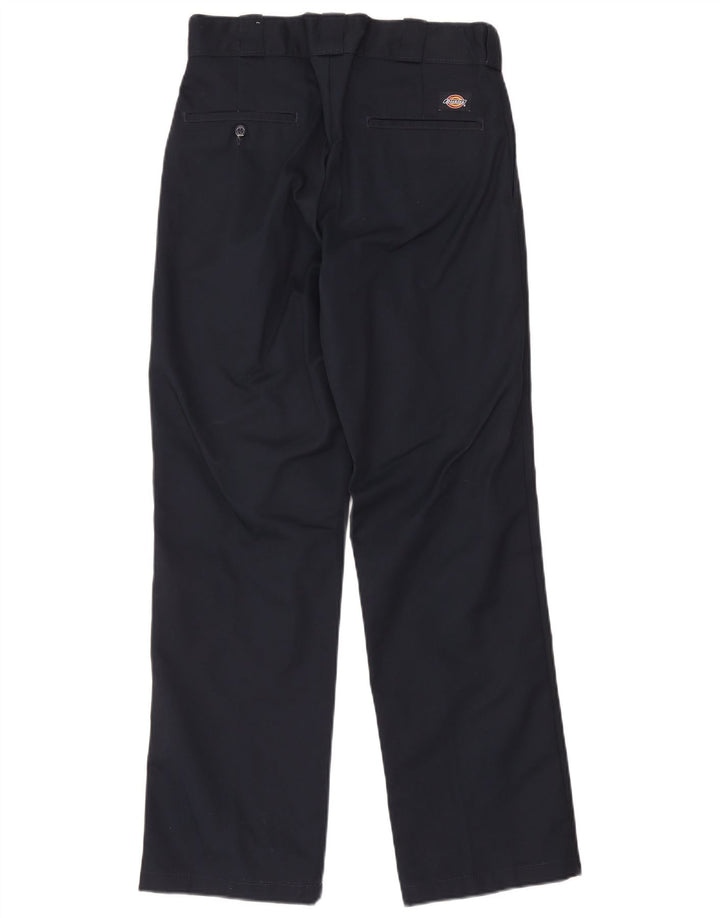 Calças Chino retas masculinas Dickies W31 L32 poliéster azul marinho