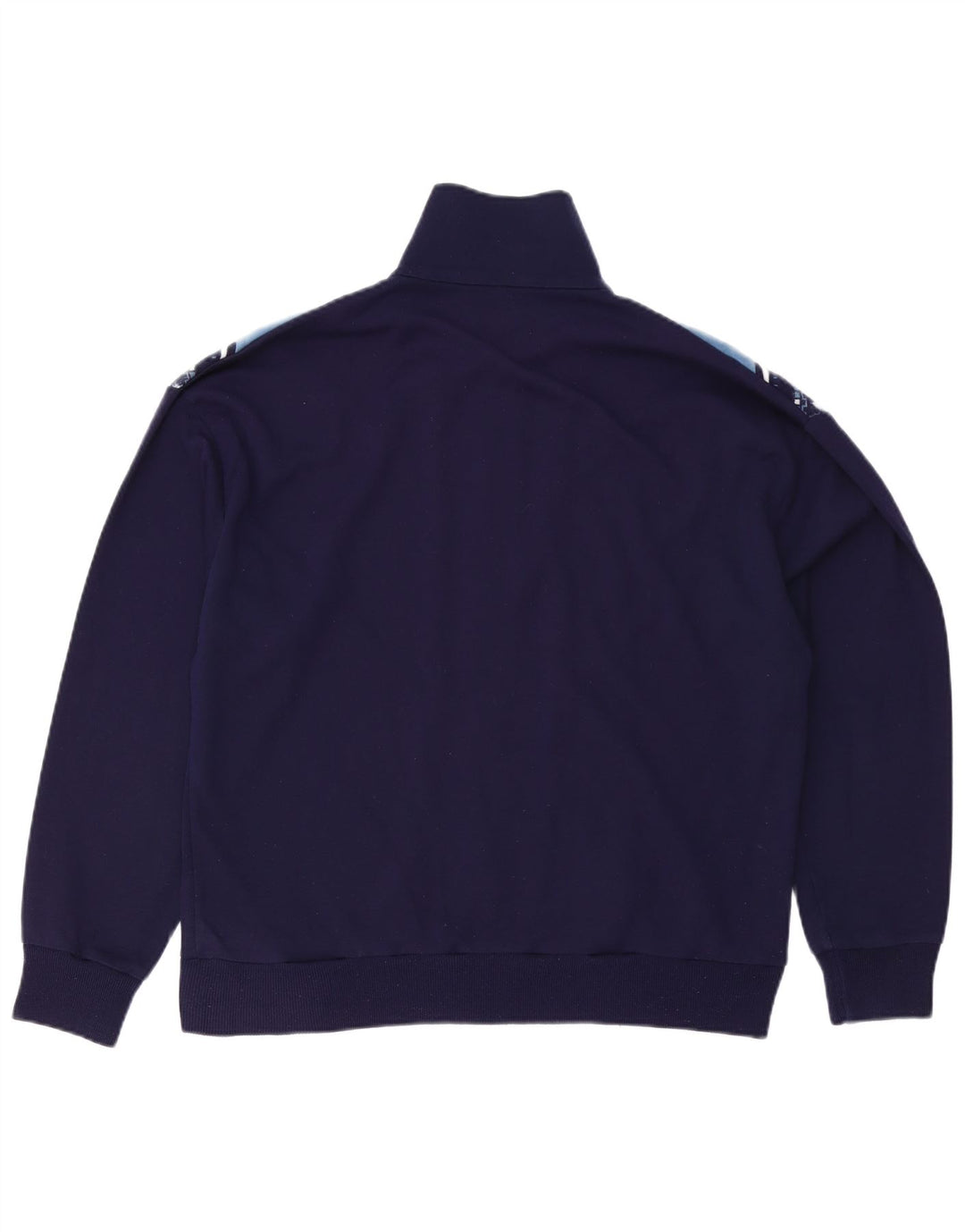Jaqueta vintage masculina de agasalho grande bloco colorido azul marinho