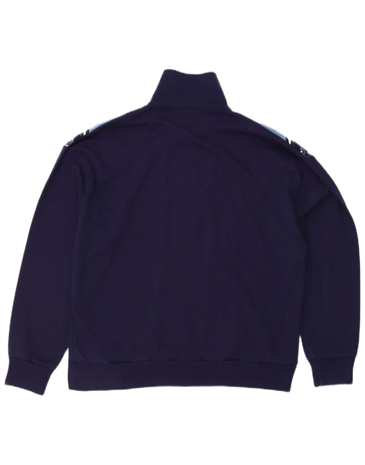 Jaqueta vintage masculina de agasalho grande bloco colorido azul marinho