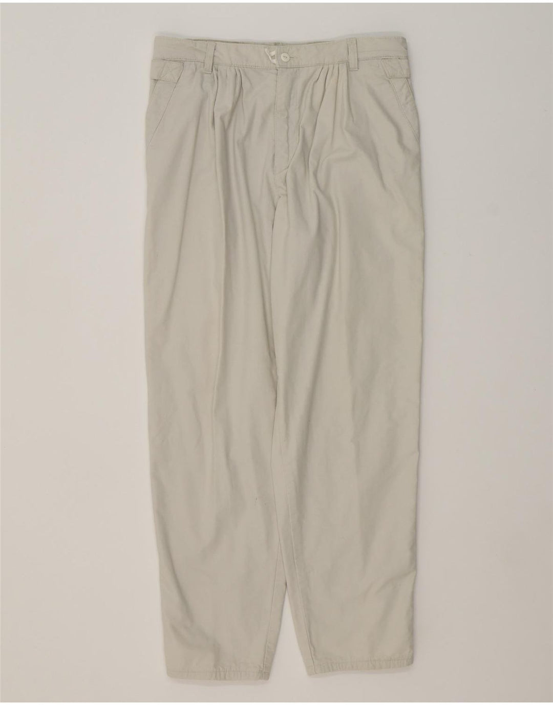 VINTAGE Womens Pegged Chino Trousers IT 44 Medium W30 L28 Off White Cotton Vintage Vintage and Second-Hand Vintage from Messina Hembry 