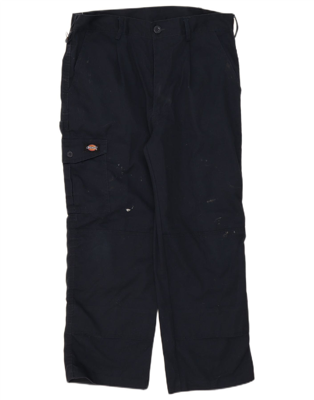 Calças cargo retas masculinas Dickies W34 L26 poliéster azul marinho