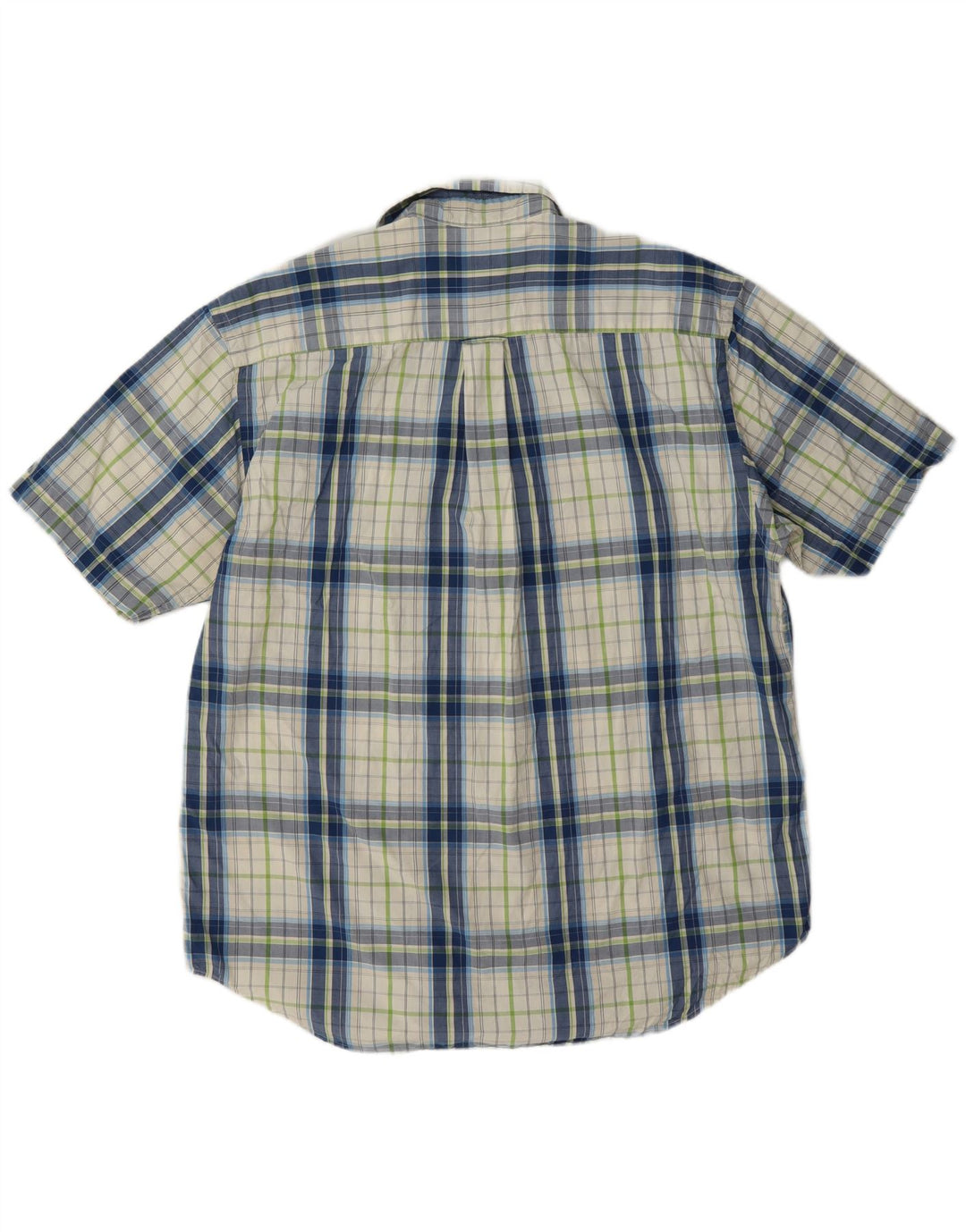 Camisa masculina de manga curta Nautica grande algodão xadrez multicolorido