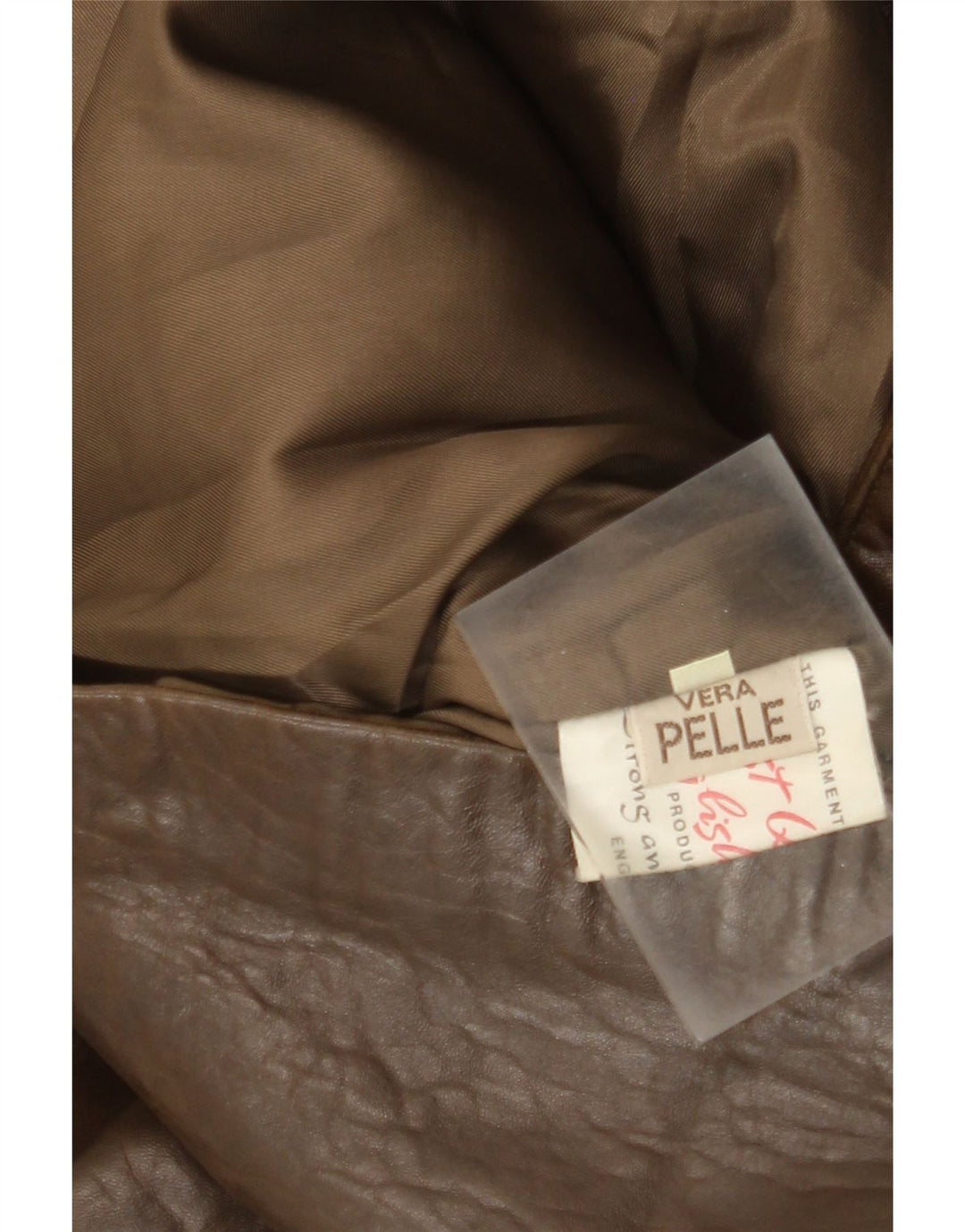 Casaco de couro feminino vintage IT 42 couro marrom médio