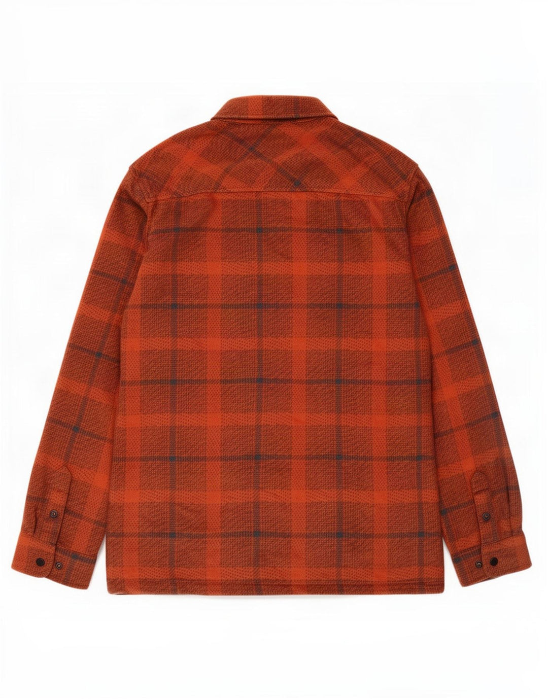 Camisa masculina de lã O'Neill grande poliéster xadrez laranja
