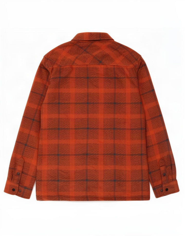 Camisa masculina de lã O'Neill grande poliéster xadrez laranja