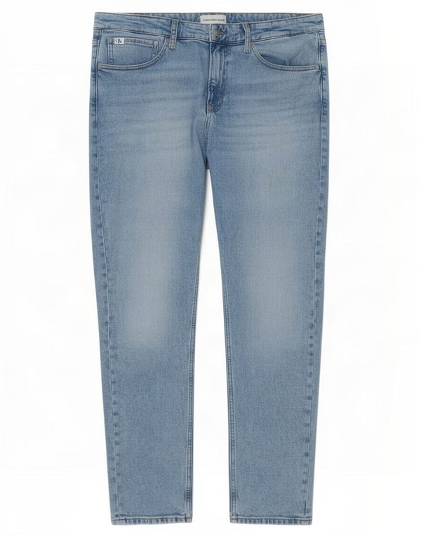 Calvin Klein Masculino Slim Jeans W38 L32 Azul Algodão