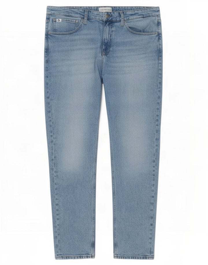 Calvin Klein Masculino Slim Jeans W38 L32 Azul Algodão