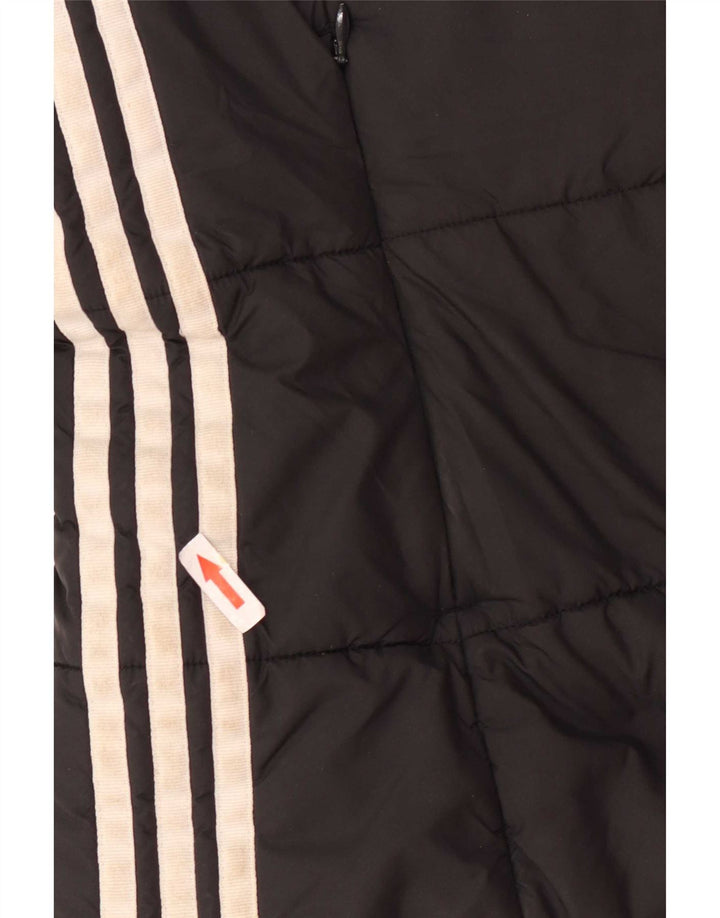 Jaqueta Adidas Feminina Com Capuz Acolchoada UK 14 Médio Preto