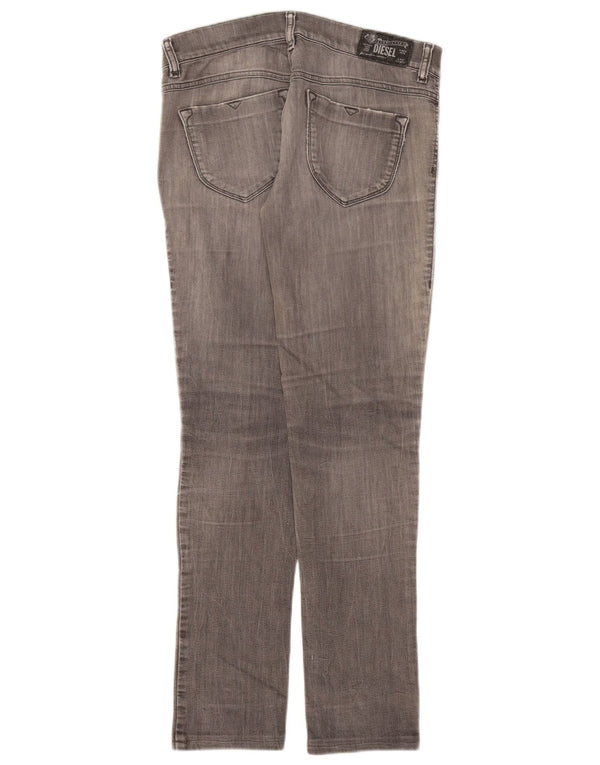 Diesel Feminino Livier Skinny Jeans W29 L29 Cinza Algodão