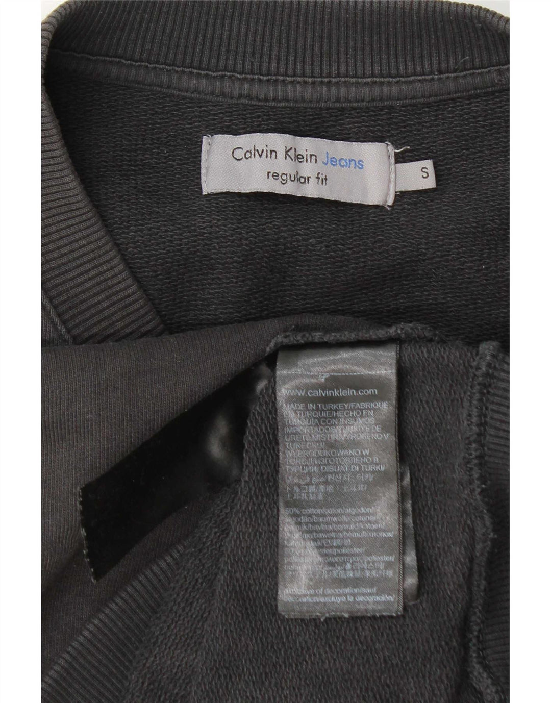 Calvin Klein Jeans Masculino Regular Fit Suéter Pequeno Algodão Cinza