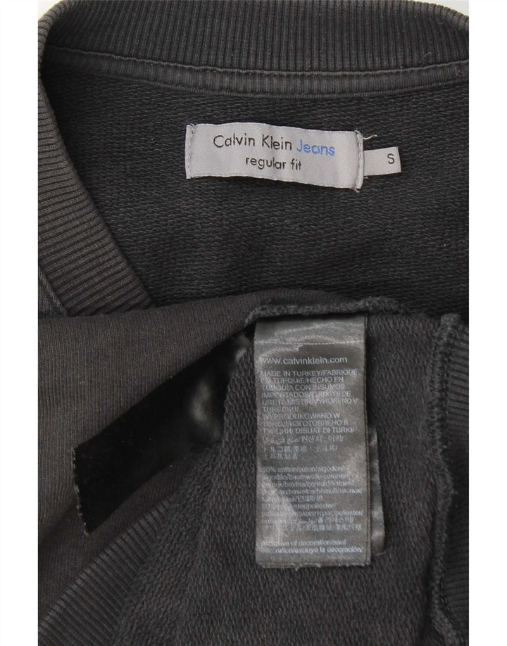Calvin Klein Jeans Masculino Regular Fit Suéter Pequeno Algodão Cinza