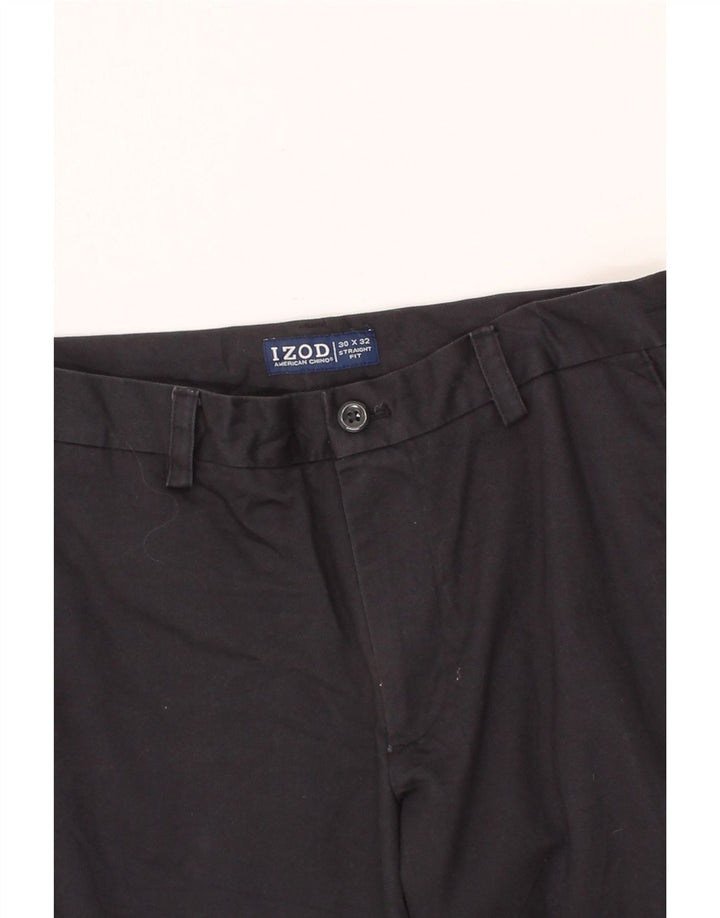 IZOD Womens Straight Chino Trousers  W30 L32 Black Cotton Vintage Izod and Second-Hand Izod from Messina Hembry 
