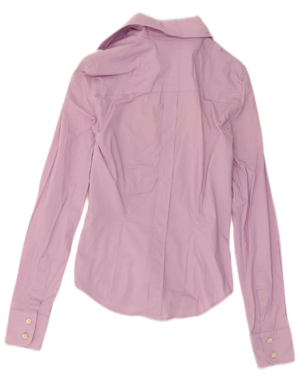 Camisa gráfica feminina La Martina UK 6 XS algodão roxo