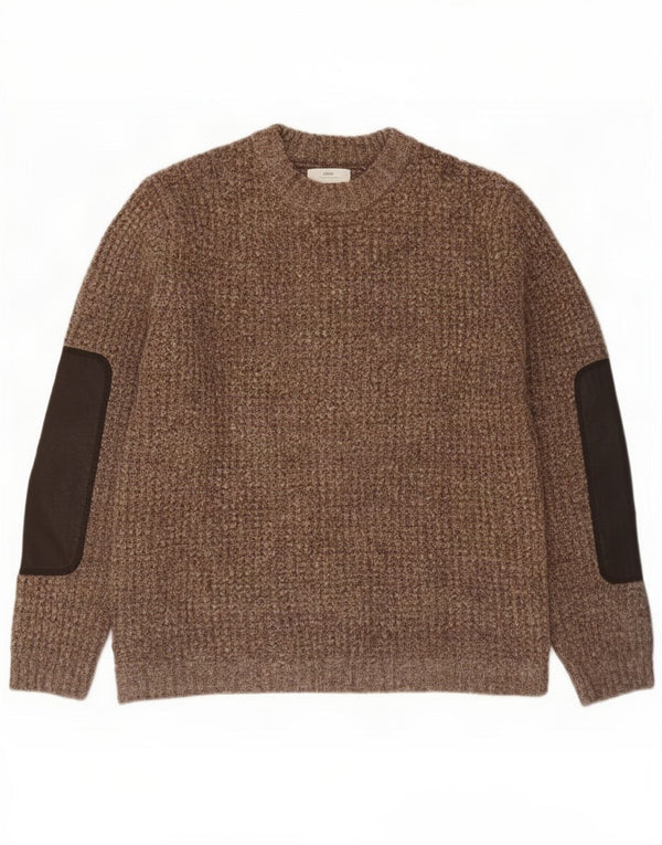 Suéter Zara Boys com gola redonda 11-12 anos marrom manchado