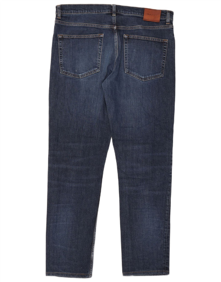 Gant Mens Slim Jeans W36 L30 Azul Algodão
