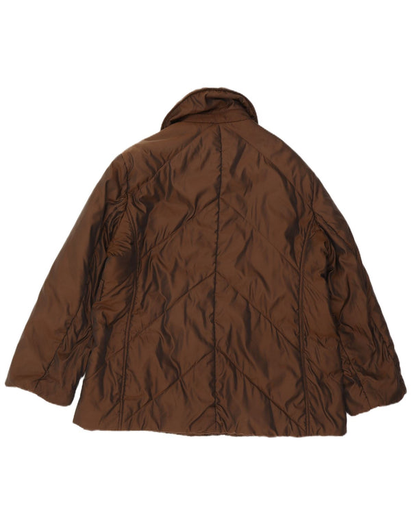 Jaqueta acolchoada feminina ELENA MIRO UK 18 XL poliéster marrom