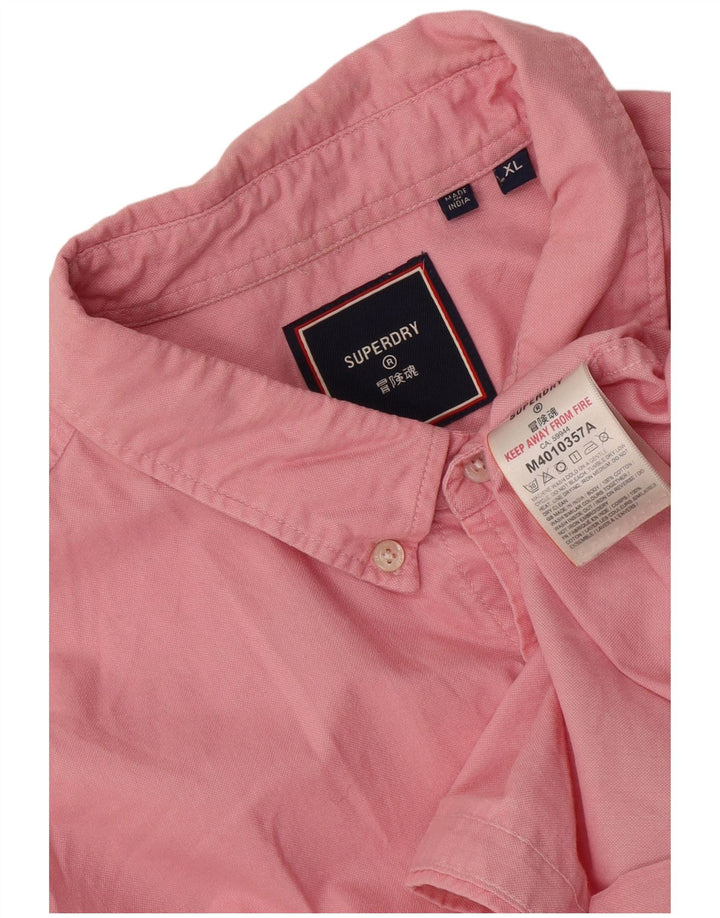 Camisa masculina Superdry XL algodão rosa
