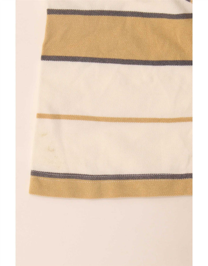 Camisa polo masculina Lotto grande listrada branca