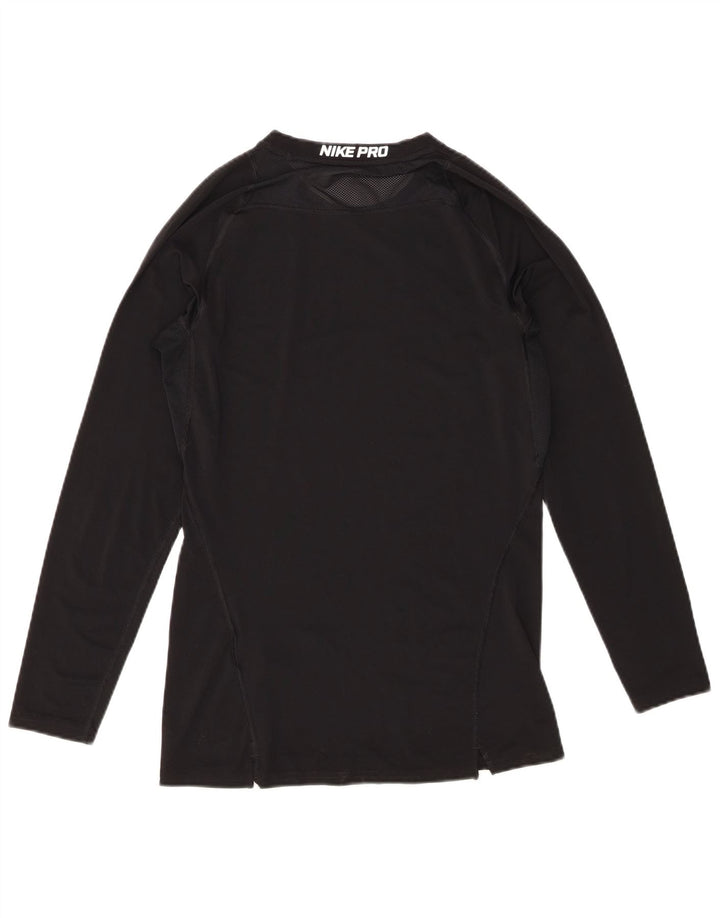 Top Nike Dri Fit Feminino Manga Longa UK 14 Grande Poliéster Preto
