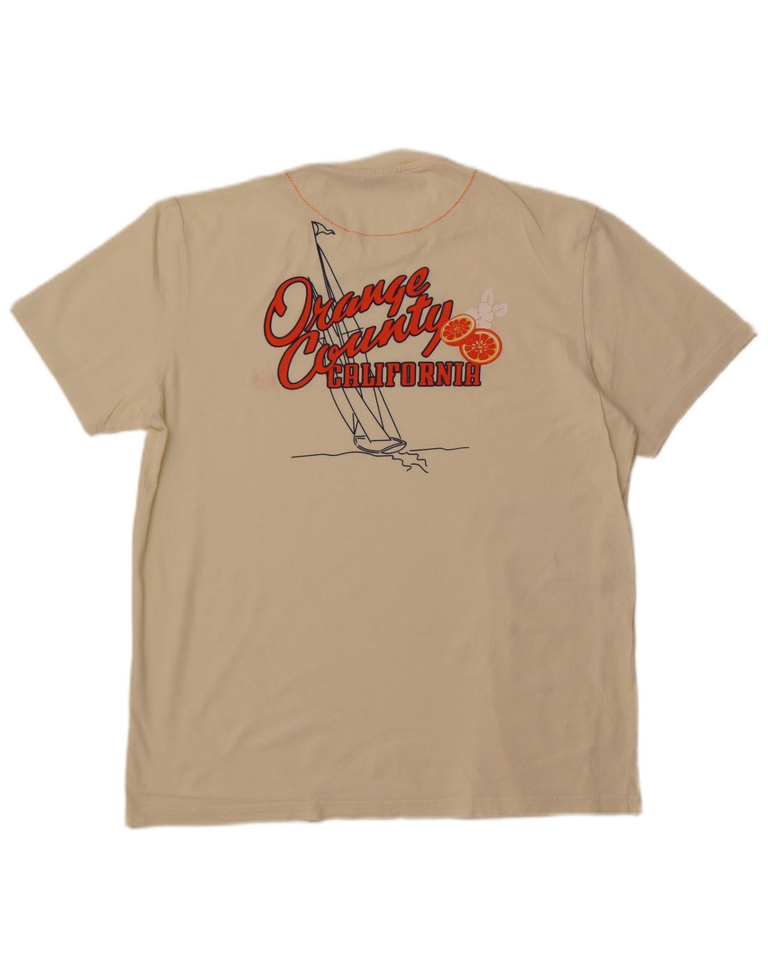 SERGIO TACCHINI Camiseta gráfica masculina Top XL de algodão branco