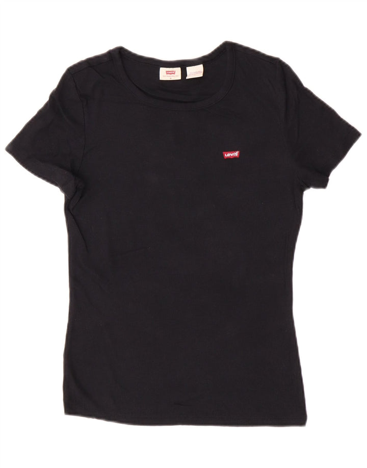 Camiseta feminina Levi's Top UK 12 médio algodão preto