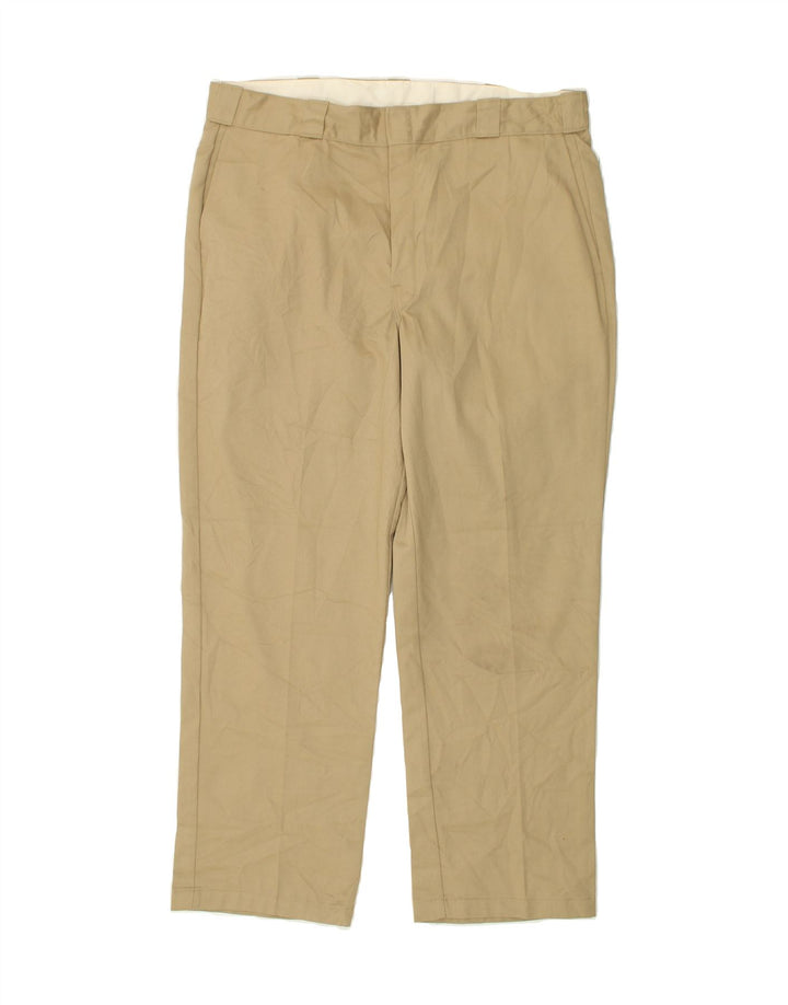 DICKIES Mens Straight Chino Trousers W38 L30 Beige Cotton | Vintage Dickies | Thrift | Second-Hand Dickies | Used Clothing | Messina Hembry 