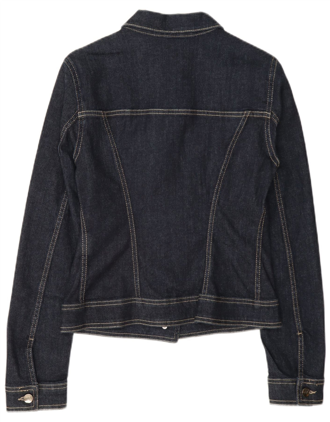 Jaqueta jeans feminina Liu Jo Reino Unido 12 algodão azul marinho médio