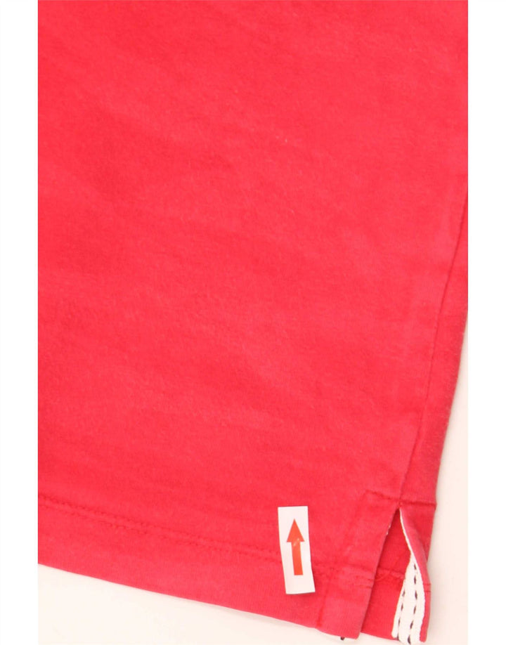 Camiseta masculina Crew Clothing Top grande algodão vermelho