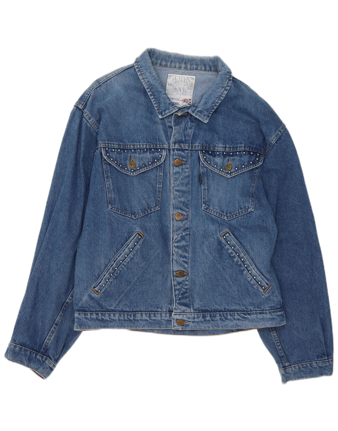 Jaqueta jeans feminina Pooh EU 44 XL algodão azul