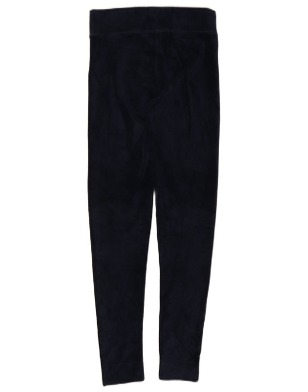 Leggings femininas de veludo cotelê Marks & Spencer Reino Unido 6 XS azul marinho algodão