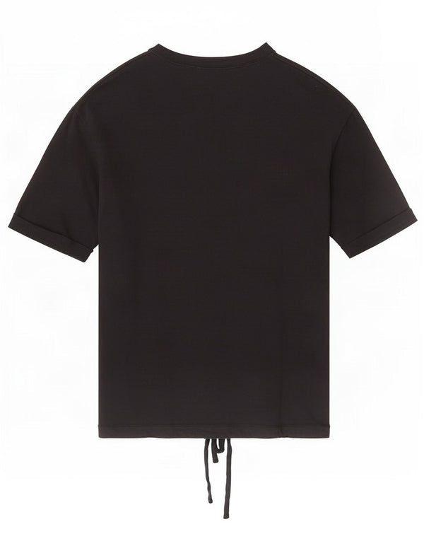 Camiseta feminina Zara Trafaluc com estampa gráfica UK 10 pequeno algodão preto