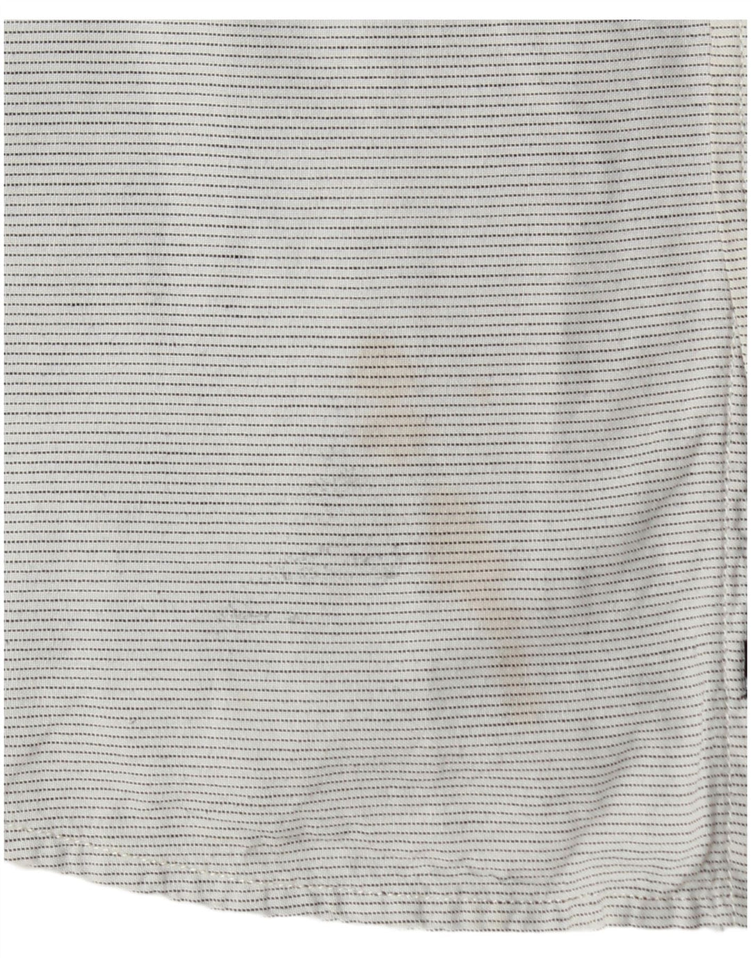 Wrangler Camisa masculina slim cinza médio algodão listrado